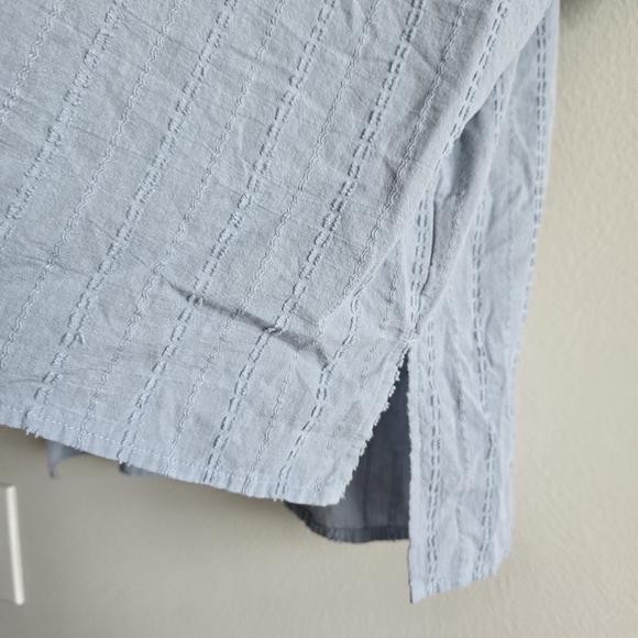 Madewell Light Blue V-Neck Blouse S - Picture 4 of 6